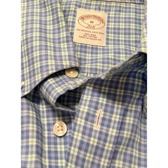 Brooks Brothers Other - Brooks Brothers Mens M Blue Plaid The Original Polo Button Down Shirt Non-Iron